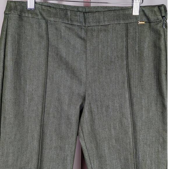 St. John Denim Cropped Jeans Pants Green Size 10 - Picture 8 of 13